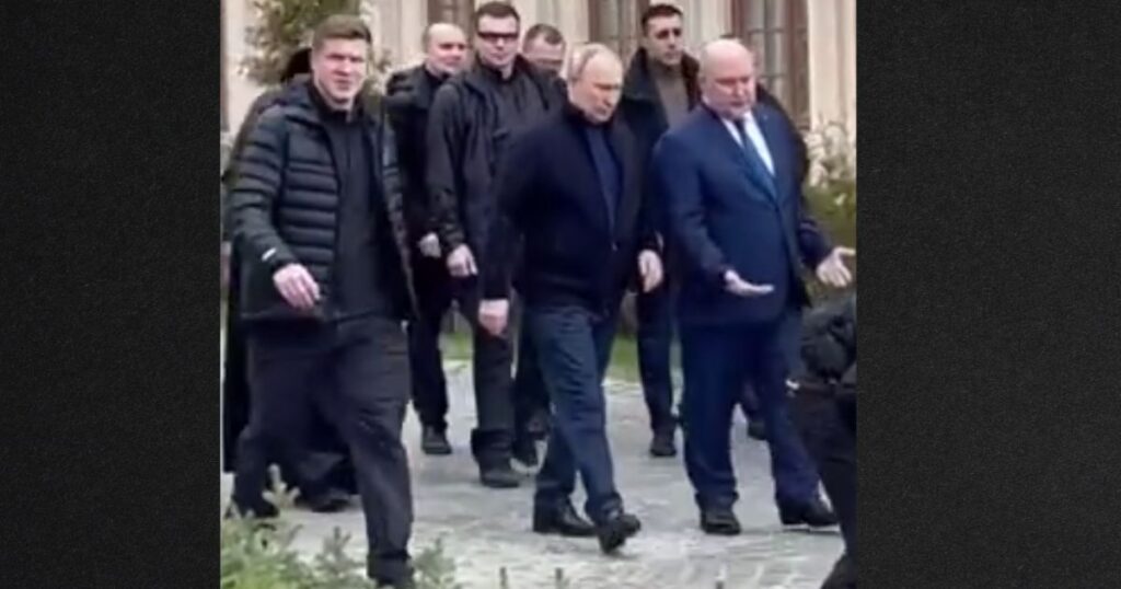Russian President Vladimir Putin appeared to limp in a video of his tour of Crimea.