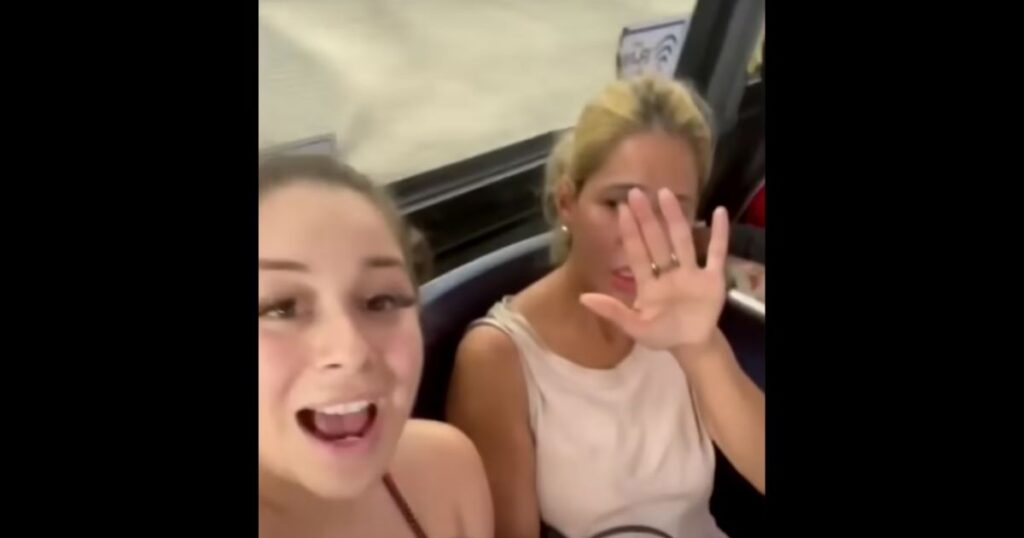 This YouTube screen shot captures a viral TikTok video in which an alleged shoplifter was confronted on a bus in Houston.